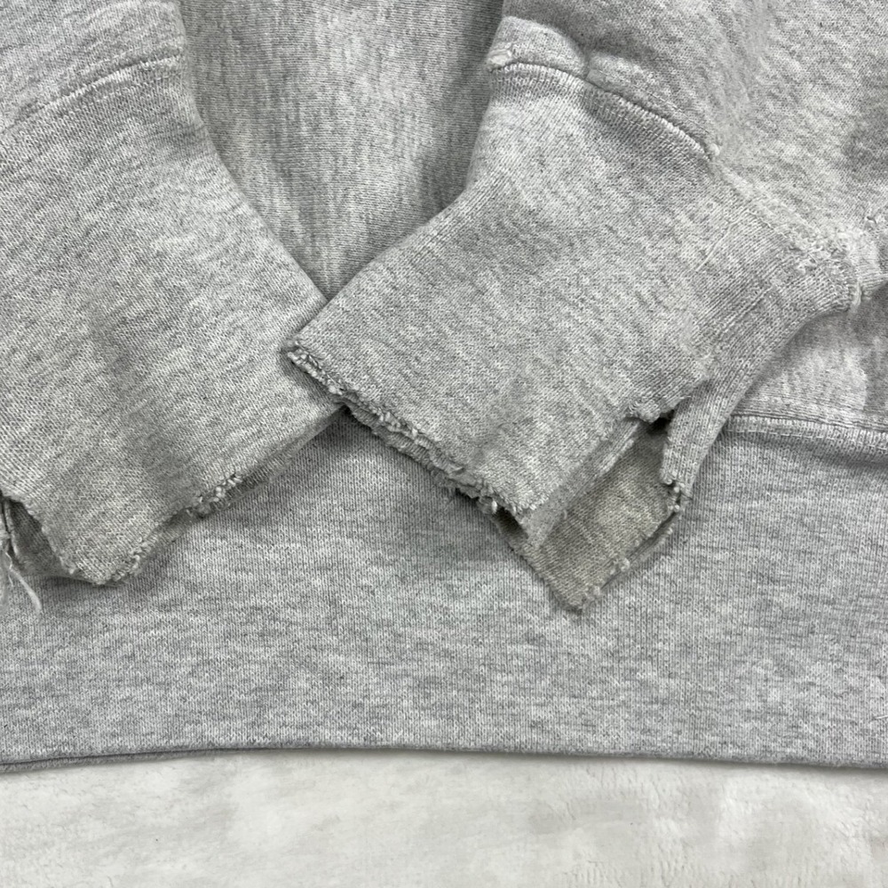 US Naval Academy Hoodie Mens XL Gray Navy Crest Pullover Distressed Sweatshirt - Picture 2 of 10